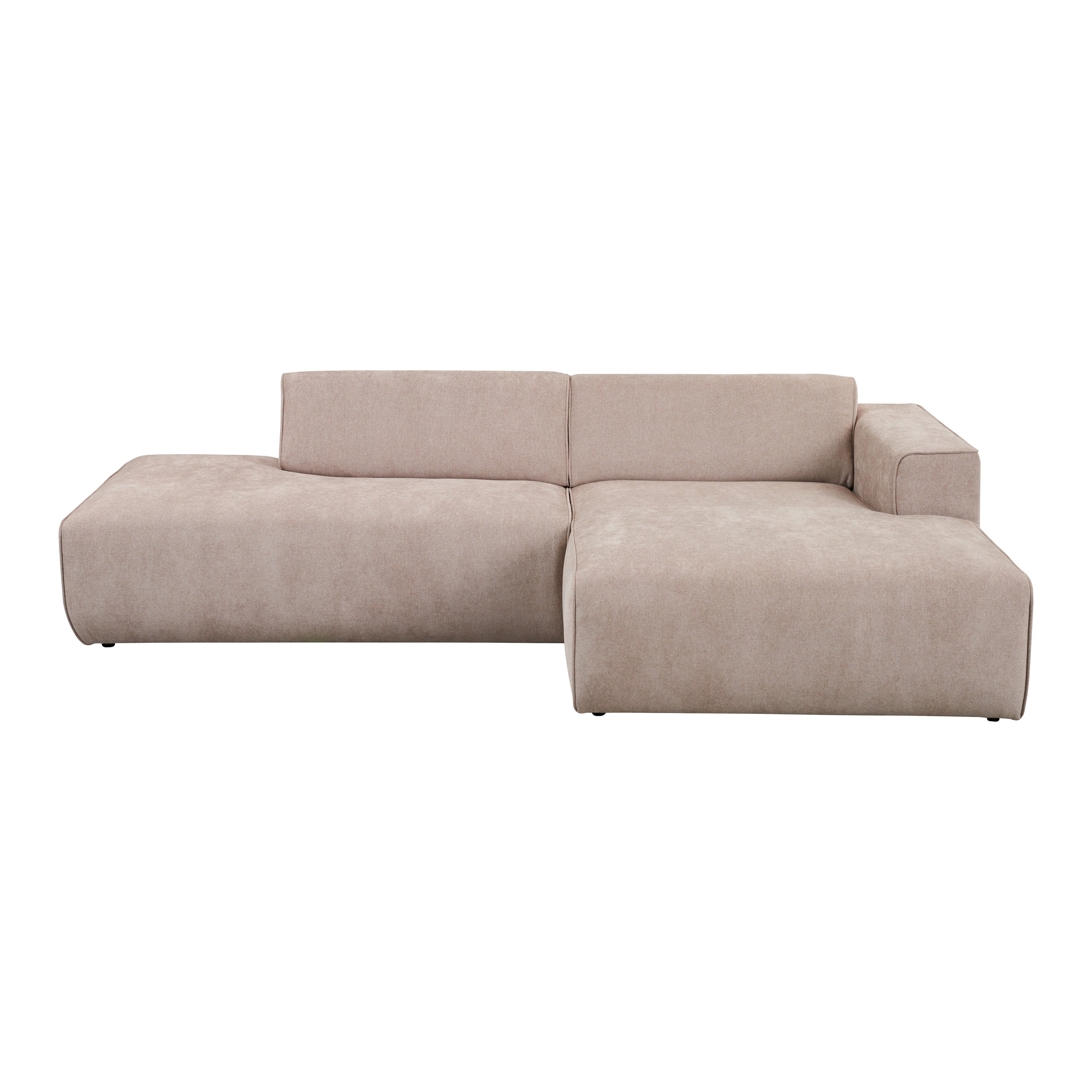 Blokker Stretch Hoekbank met Chaise Longue Rechts - Beige