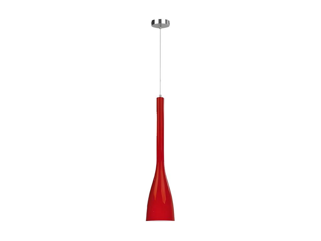 Lámpara de Suspensión Tus, Rojo, Cromo, 15x15x113 cm, Laocacasas