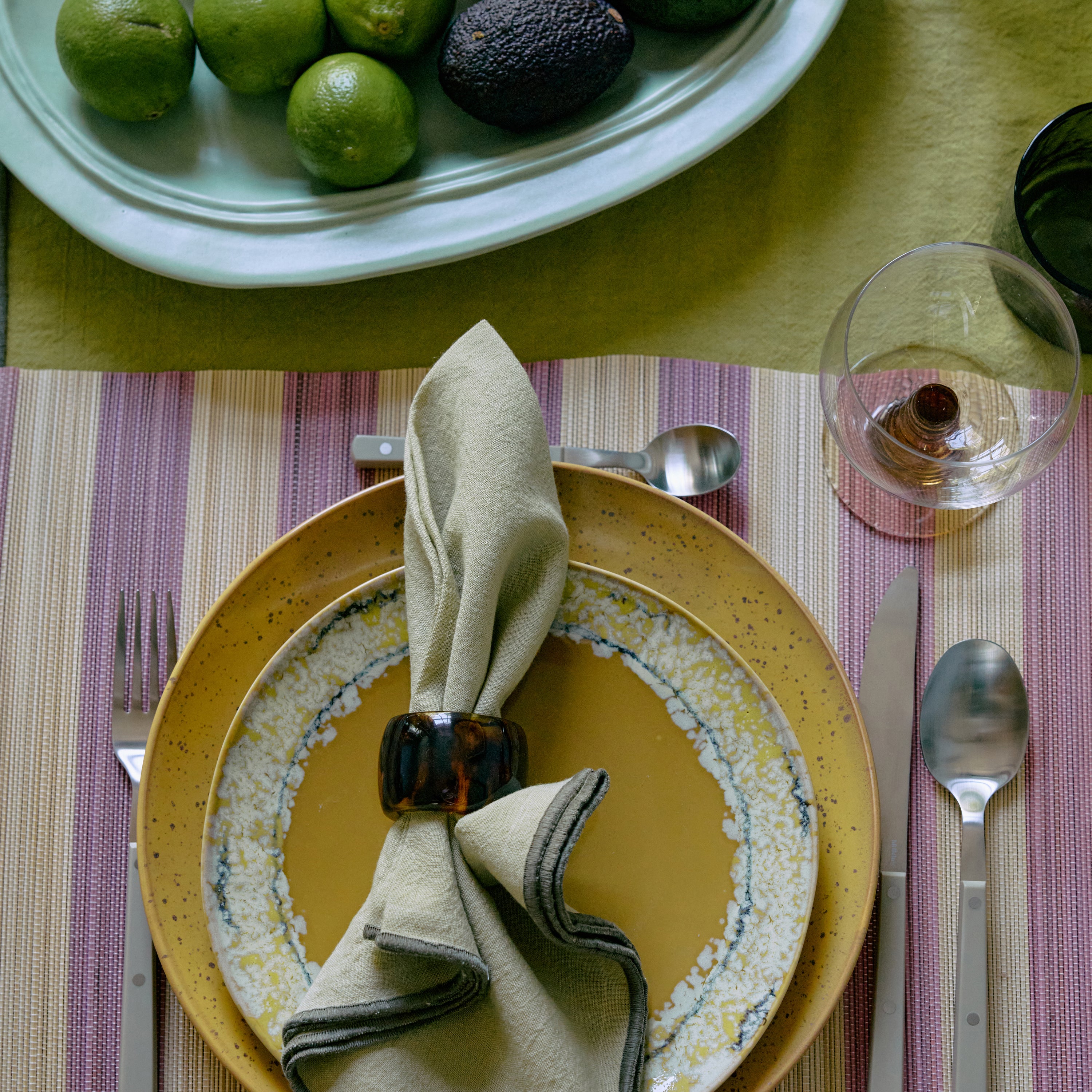 HKliving Bamboo Placemat - Roseate