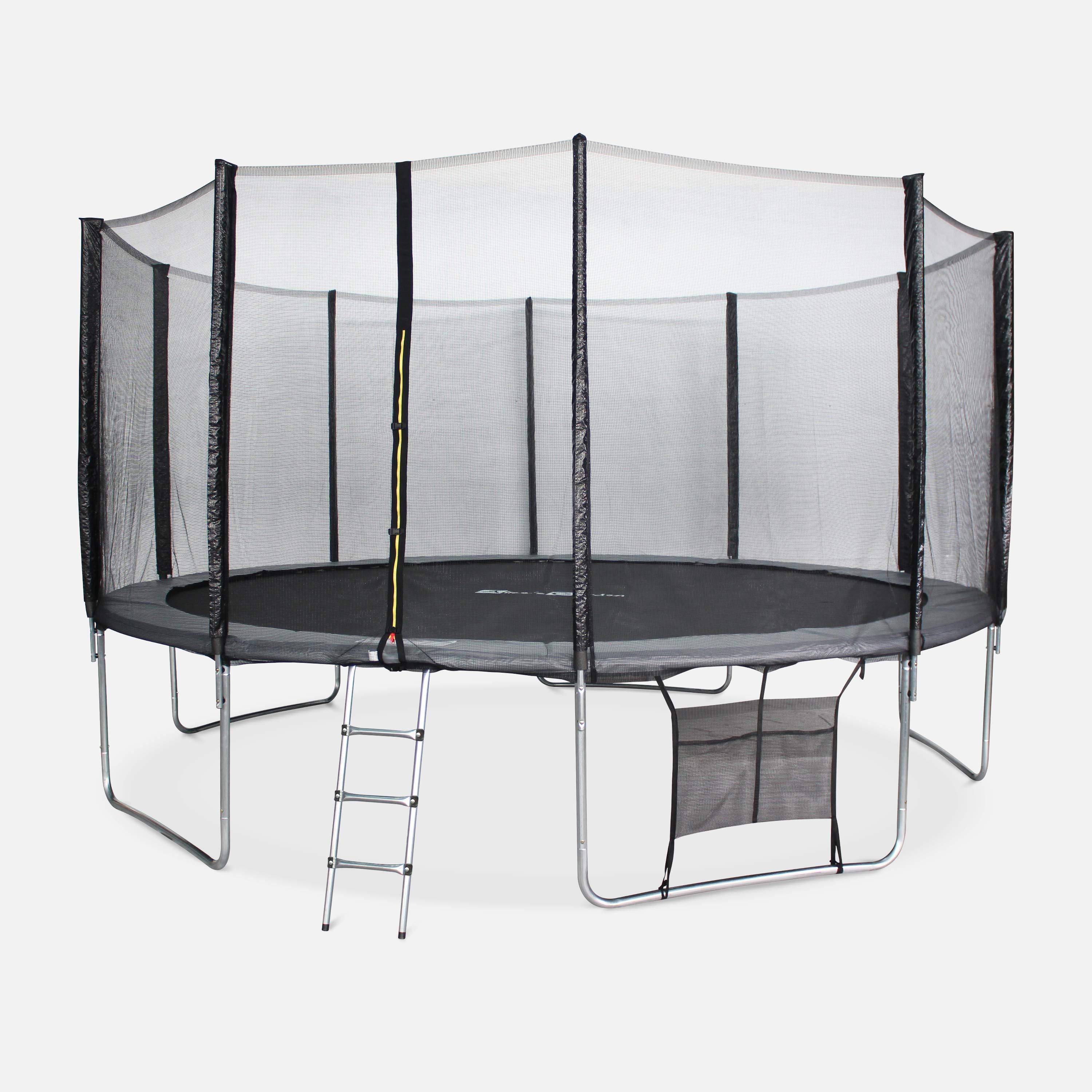 Neptune XXL - Cama elástica con red exterior y accesorios, 460cm