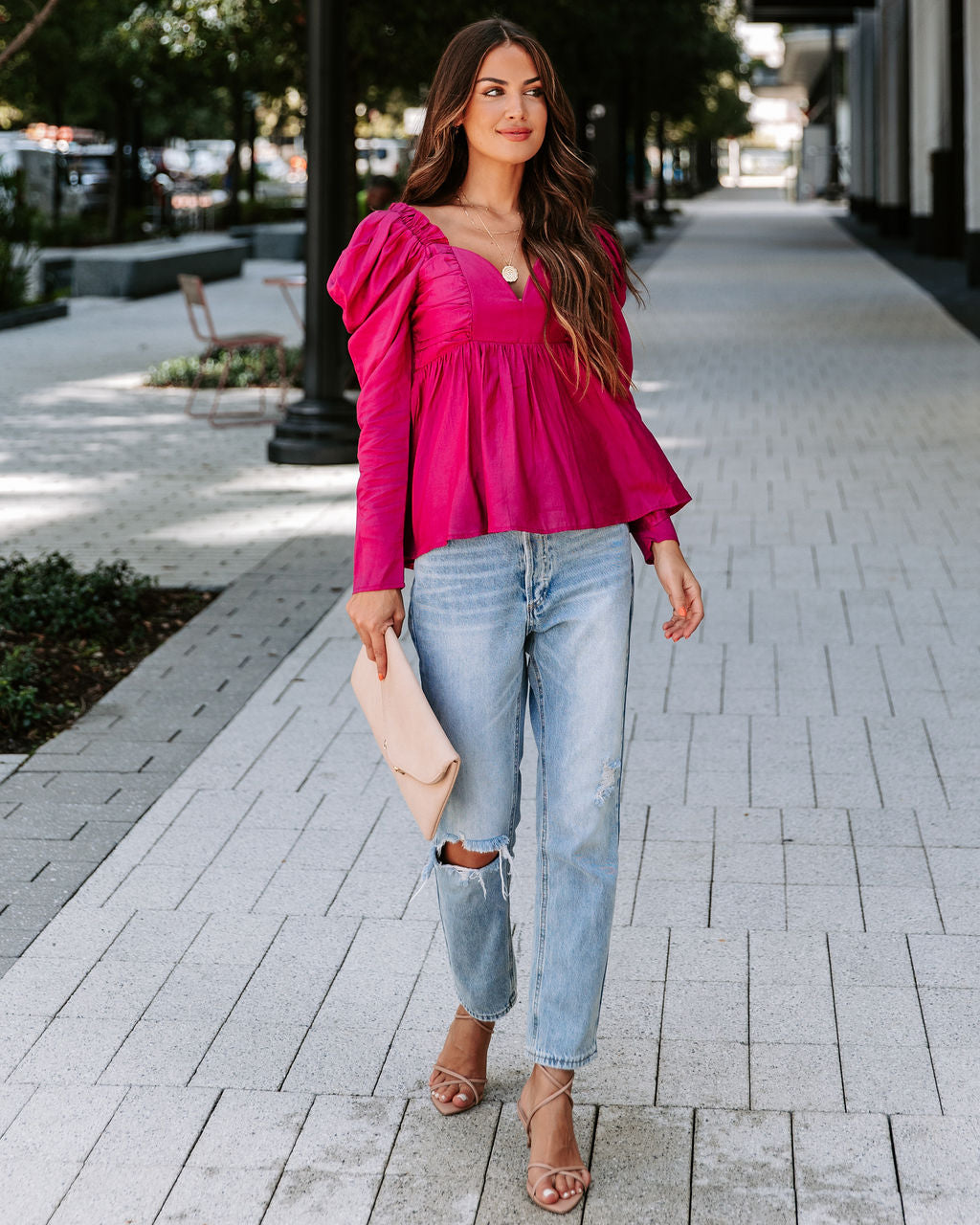 Your Royal Flyness Sweetheart Puff Sleeve Top - Berry - FINAL SALE - Se7enfashion