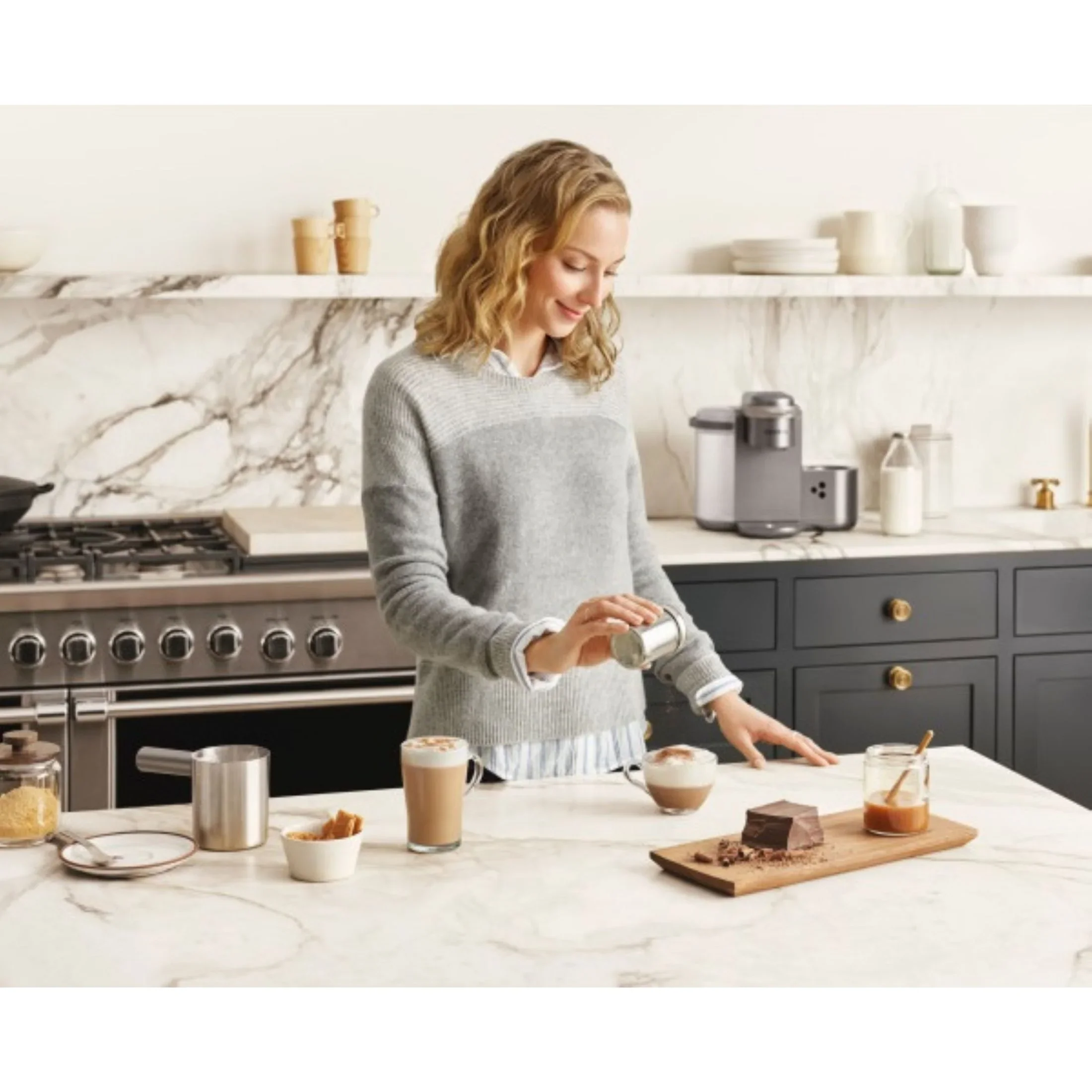 Keurig K-Cafe Single Serve K-Cup Coffee Maker, Latte Maker and Cappuccino Maker, Dark Charcoal