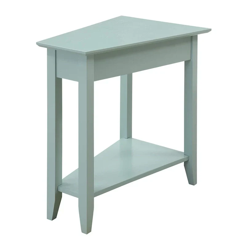 American Heritage Wedge End Table with Shelf by Convenience Concepts