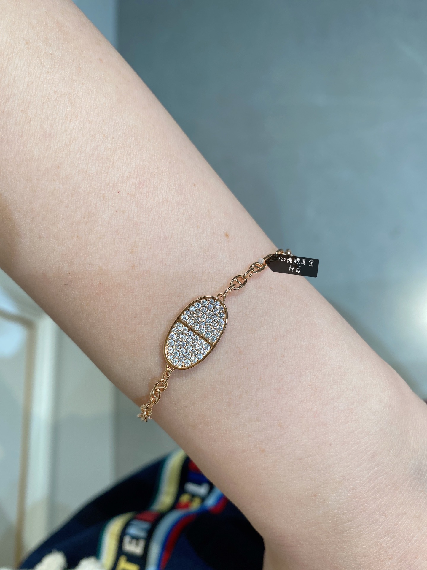 Hermes New Diamond Paved Pig Nose Bracelet - Original Replica Club