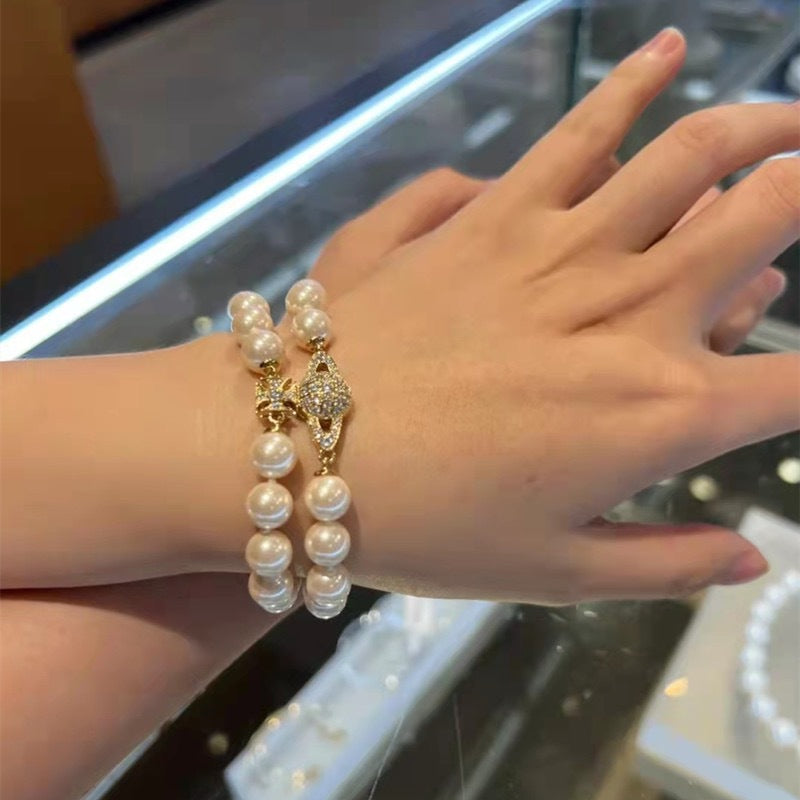 Vivienne Westwood 2 Row Pearl Bracelet - Original Replica Club
