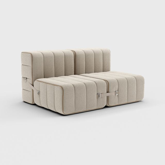 Curt-Set 4 - e.g. Flexibele 2-zitter - Sera - Calla (Wit   Beige)