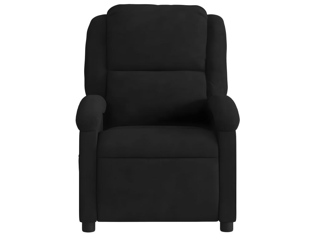Sillón reclinable de terciopelo negro