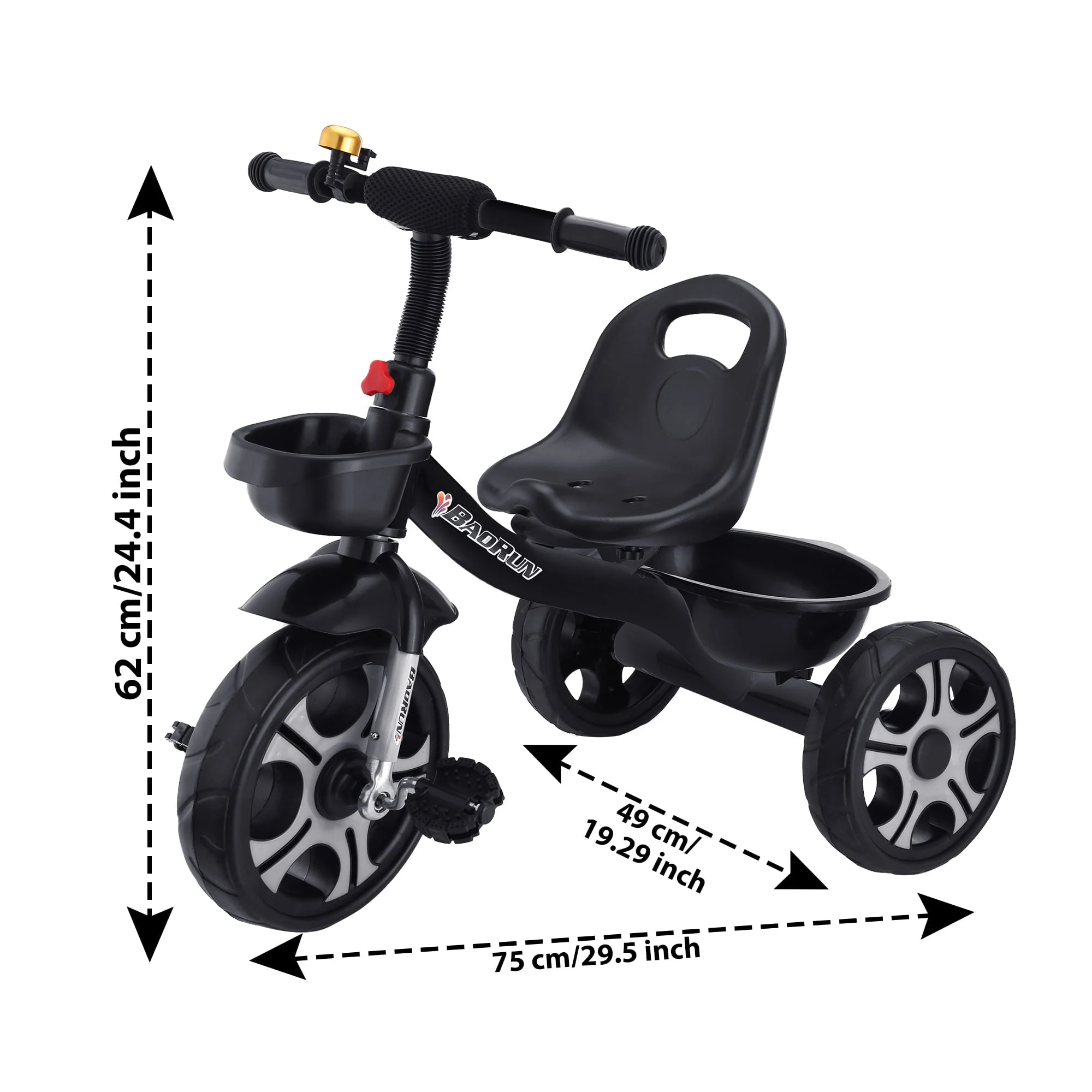 Kids Tricycles for 3-5 Years Old Boys and Girls with Storage Basket and Bell, Kids Balance Bike Riding Toys - Image 2