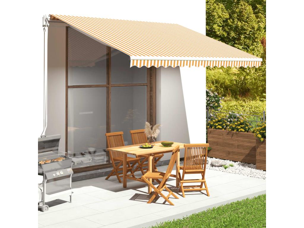 Tela de recambio para toldo Amarillo y blanco 4,5x3,5