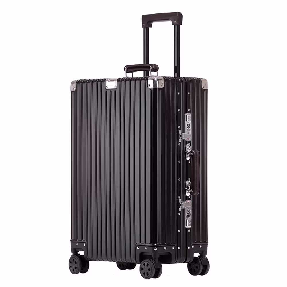 All Aluminum Magnesium Carry on Luggage Airline Approved, Hardside Carry on Suitcase with TSA Lock, Zipperless Luggage Checked Luggage Metal Rolling Luggage for Travel, Business - Image 3