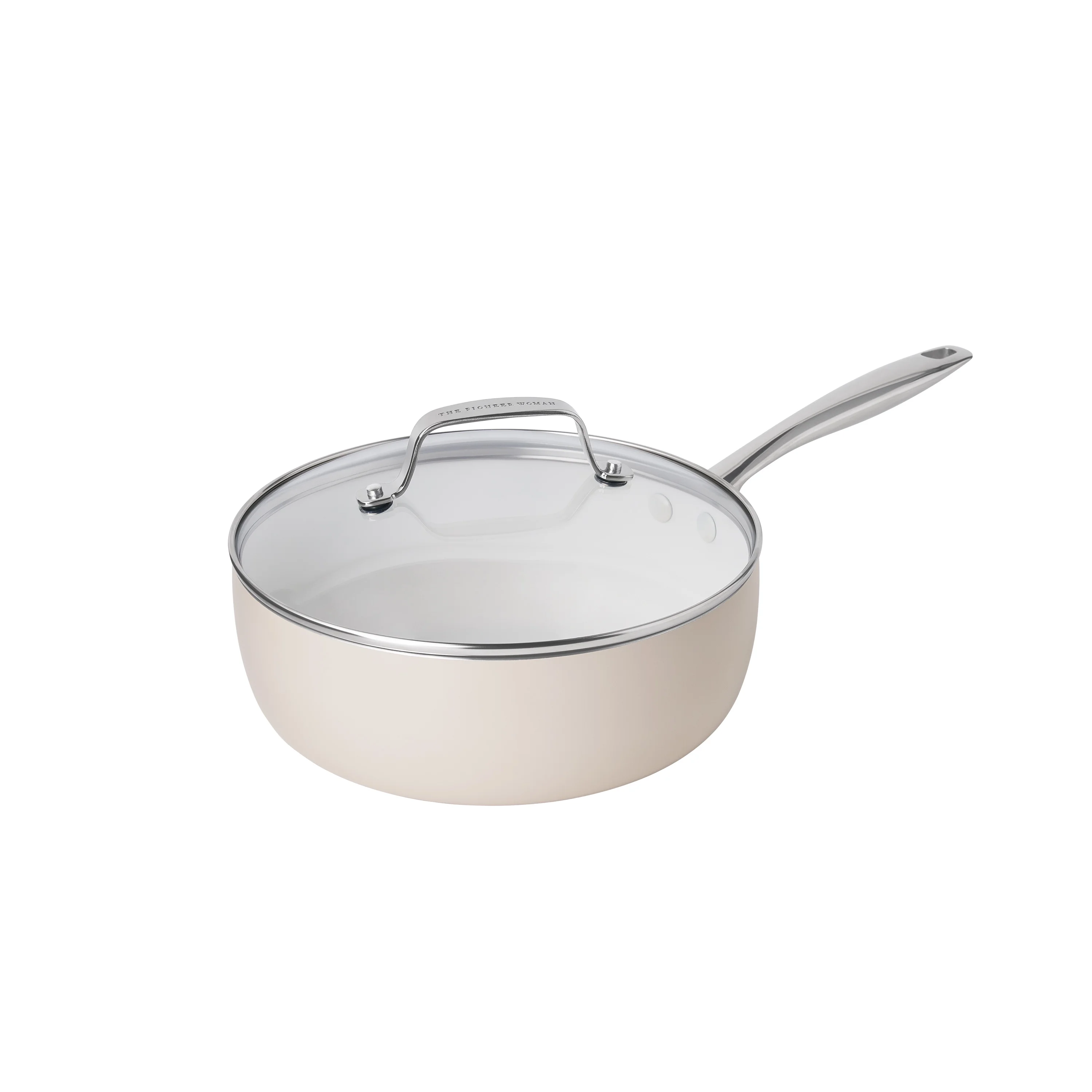 The Pioneer Woman Harlow 15-Piece Cookware Set, Ceramic Non-Stick Pots and Pans Set, Taupe - Image 9