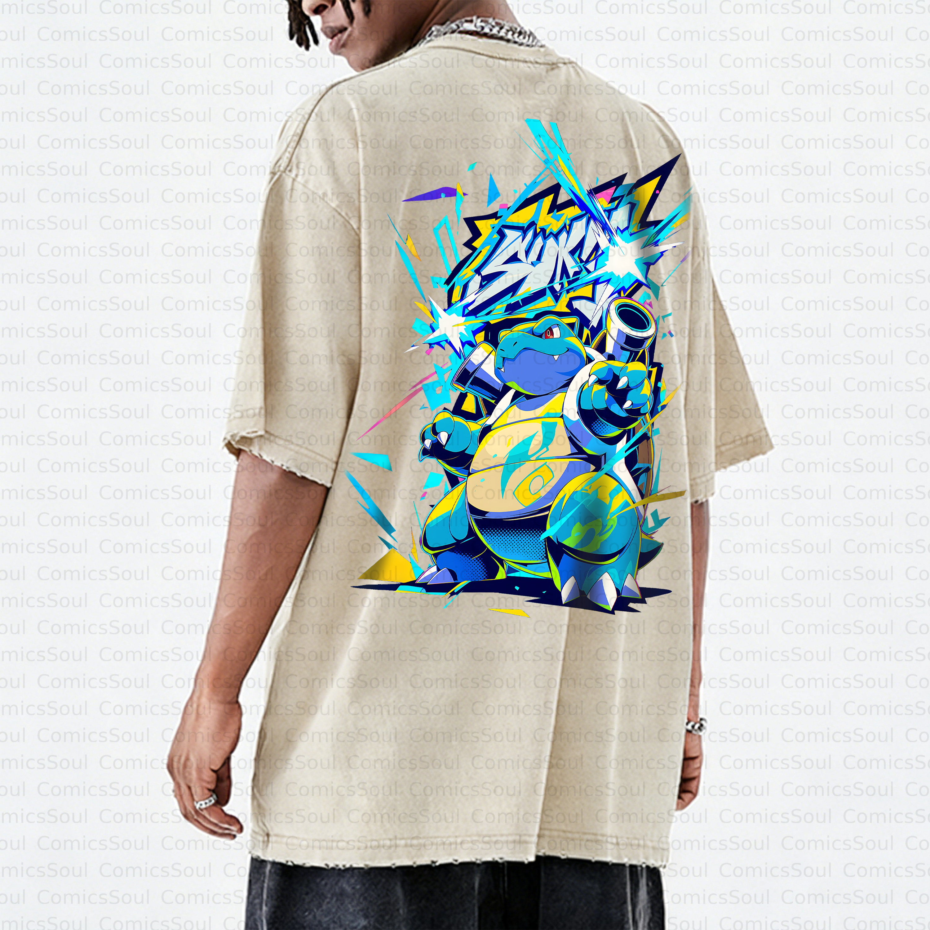 Unisex Anime Inspired Vintage Washed T-Shirt
