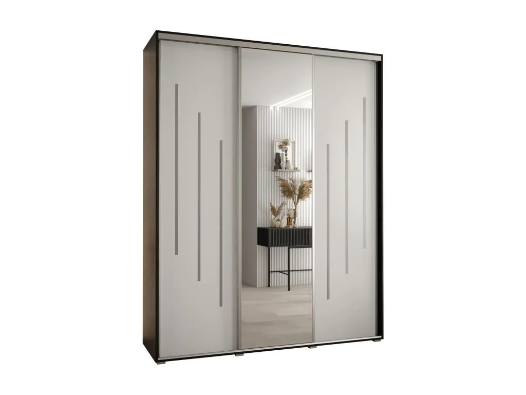 Armario con puertas batientes 235,2x190x60 cm de 3 puertas. fit3609382