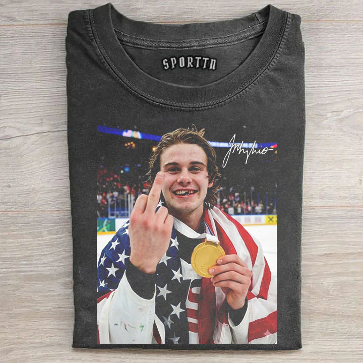 Jack Hughes Champion USA Tee