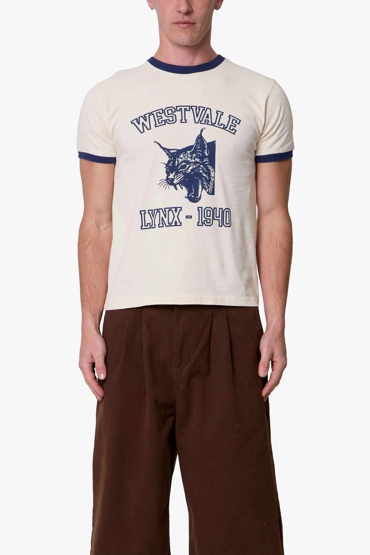 Lynx Ringer Tee - Off White