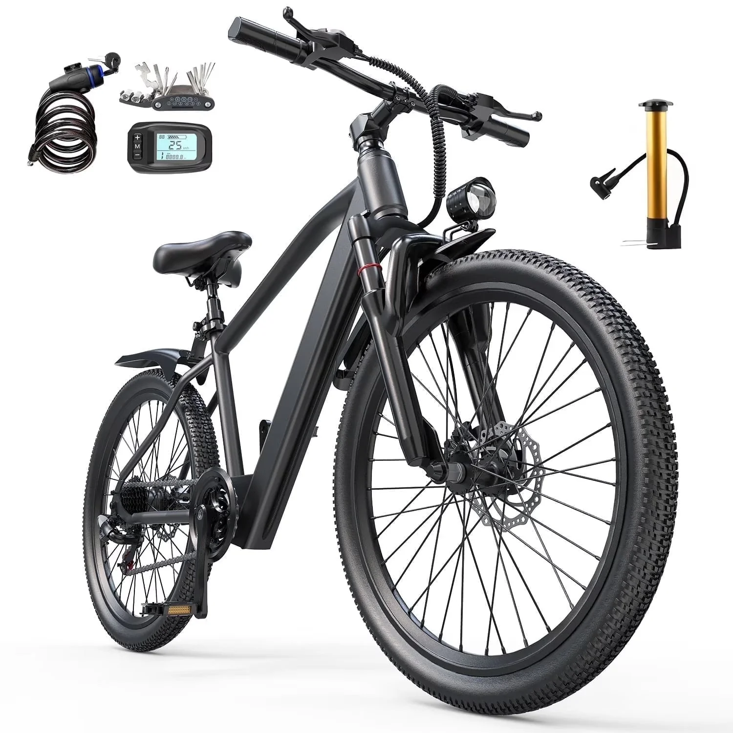 26 in Adult Electric Bike, 400W Motor, 25 MPH Top Speed, 40 Miles Range - Image 2 26 in Adult Electric Bike, 400W Motor, 25 MPH Top Speed, 40 Miles Range - Image 2