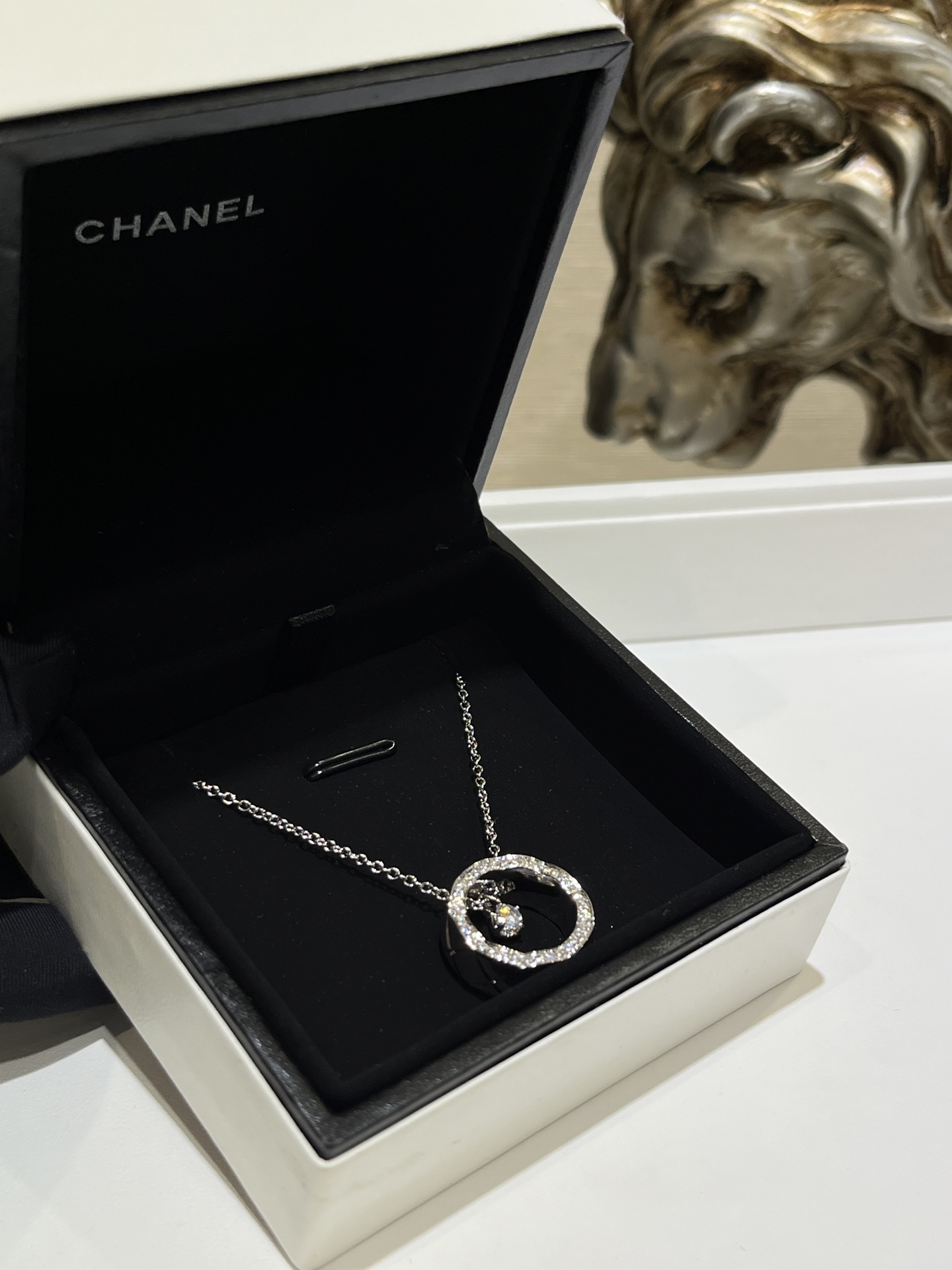 Chanel Coco Collier Necklace in Silver Color - Original Replica Club