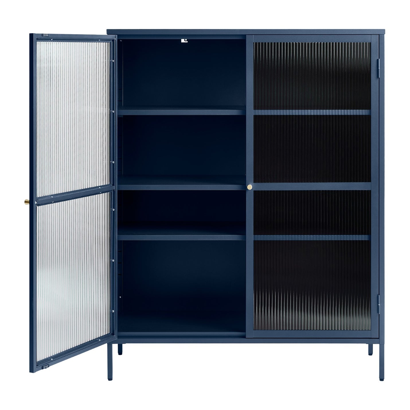 by fonQ Opal Vitrinekast - H 140 cm - Navy