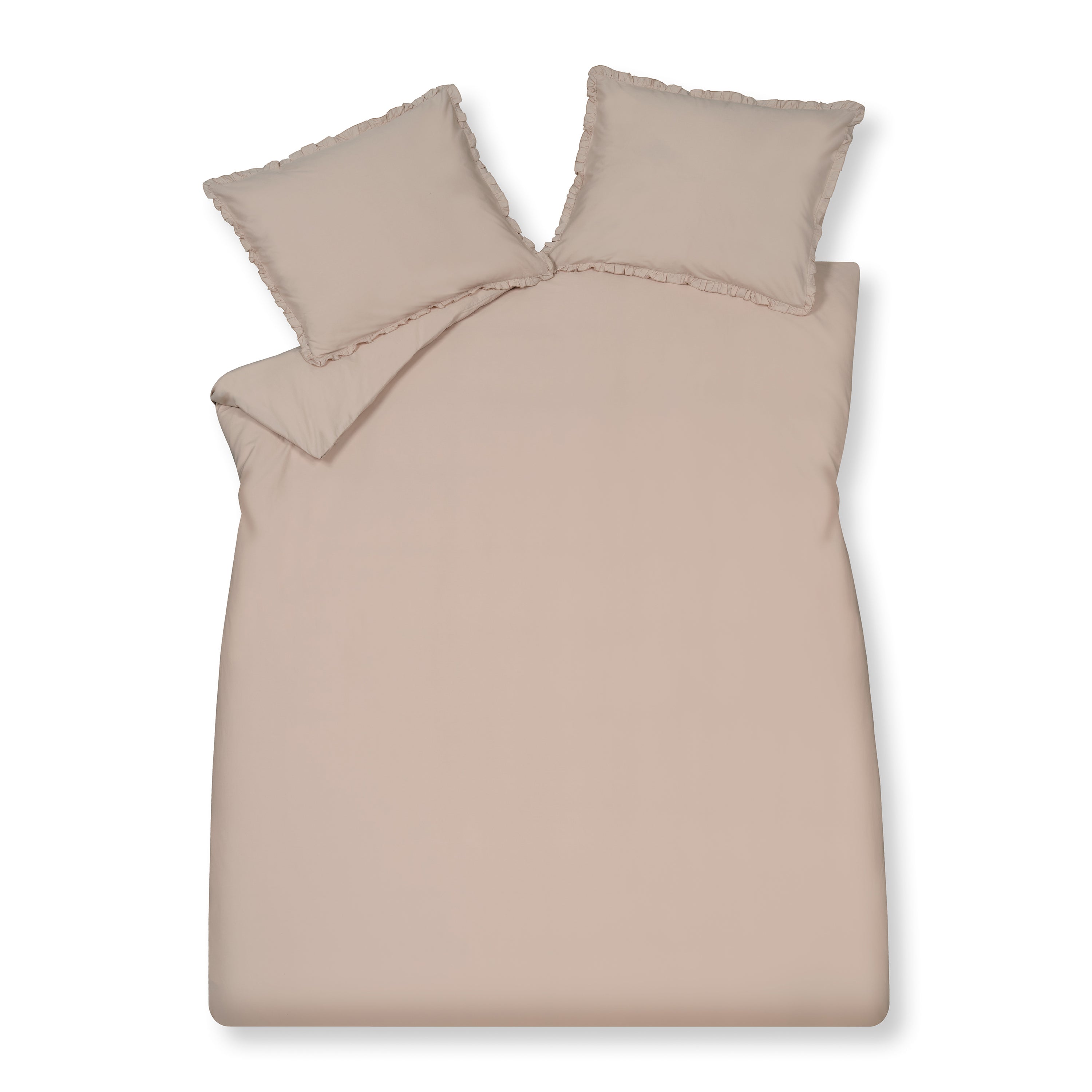 Vandyck Pure Ruffle Dekbedovertrek 200 x 200/220 cm - Blush