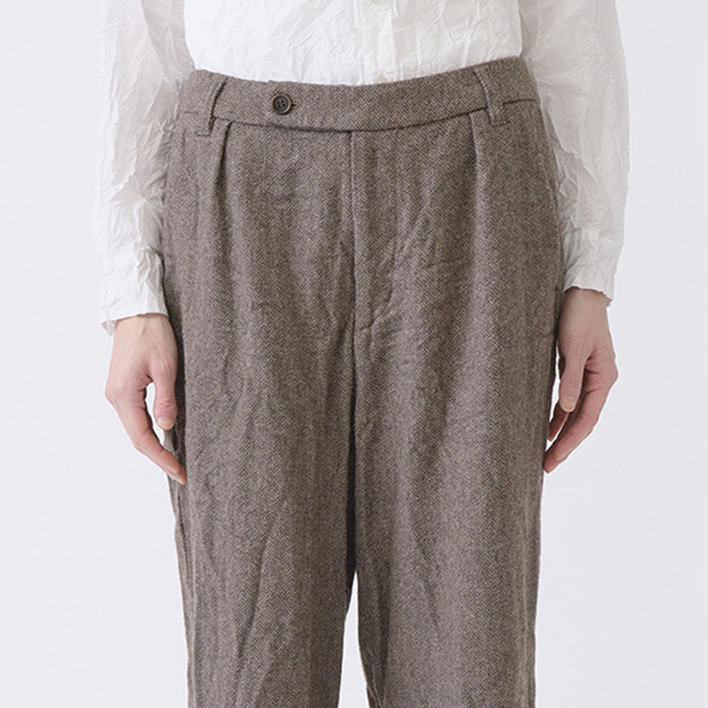 Pas de Calais -  Pantalon Large Chevron - Beige