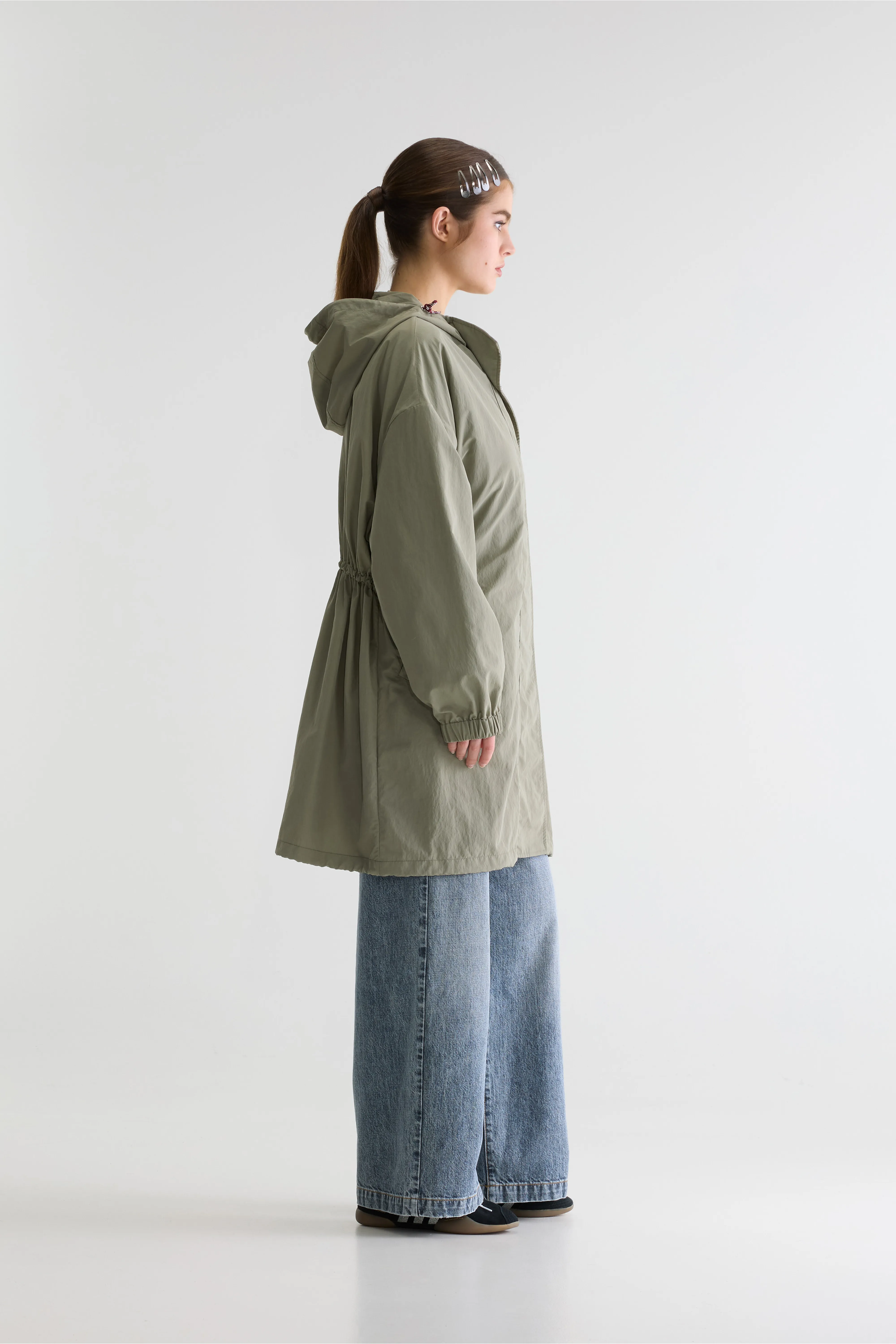 Bellerose Henny hooded coat (261 / W / EUCALYPTUS)