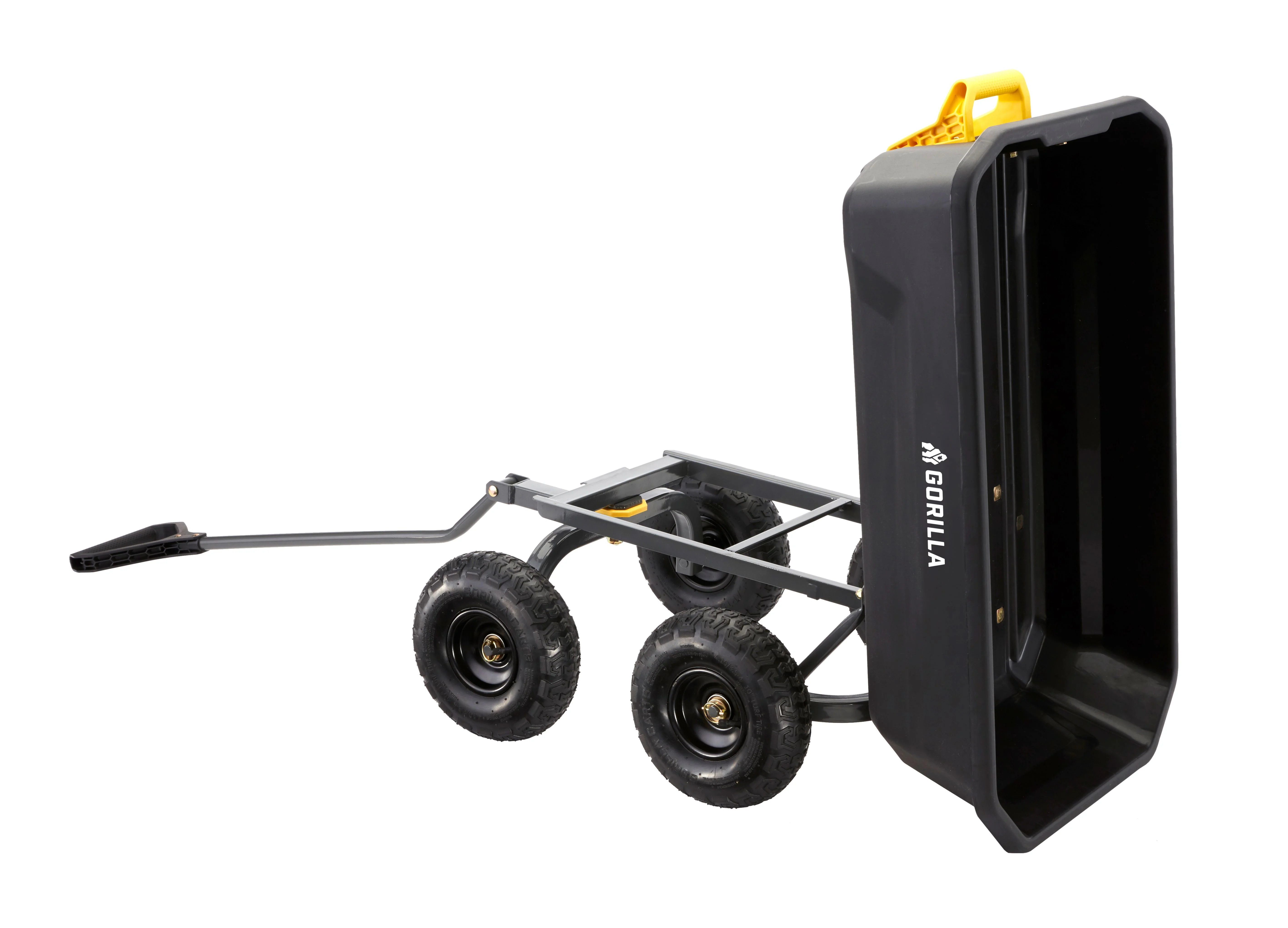 Gorilla Carts 4 Cu. ft. Poly Garden Dump Cart, 600 lbs. Capacity, 35 in. x 22 in. Bed, 10 in. Tires - Image 14