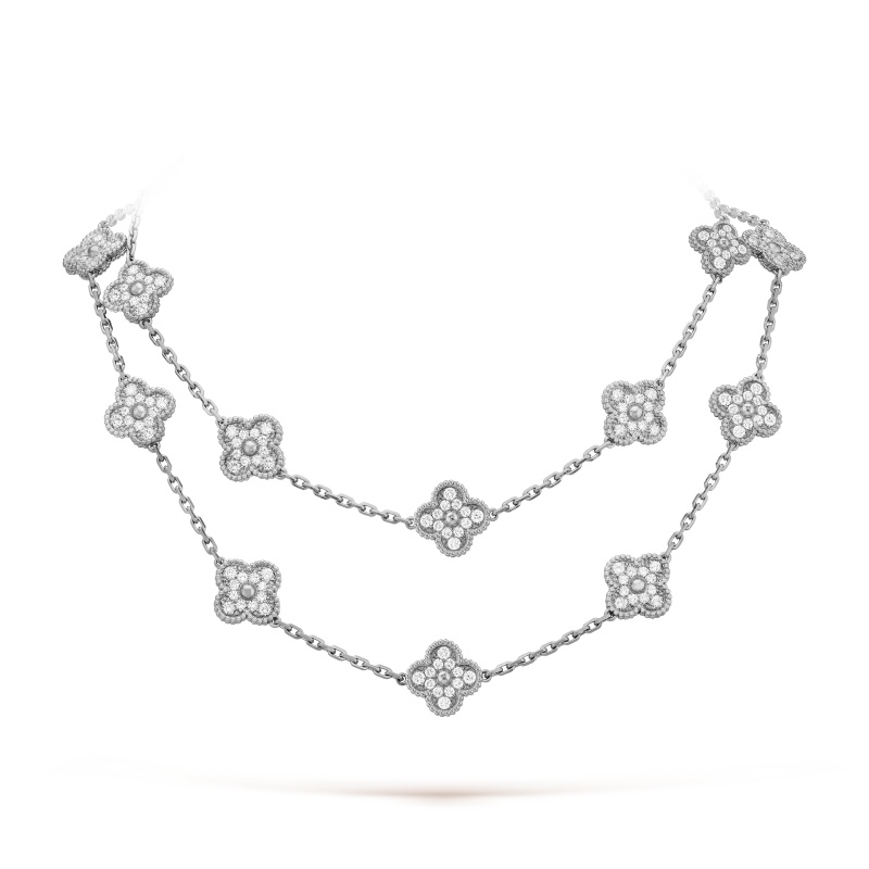 Replicate Vintage Alhambra long necklace, 20 motifs(1:1 replica) - Original Replica Club