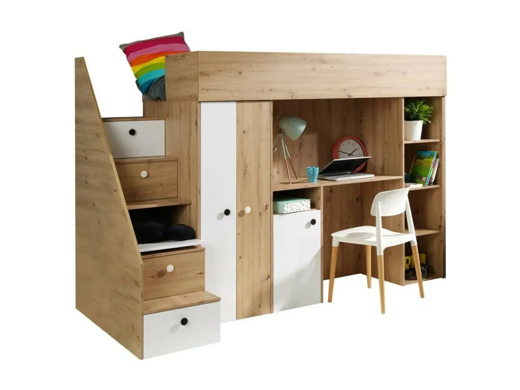Litera Habitarluz 362 Individuales De color marrón claro 90x200 Aglomerado laminado 55393ANLI