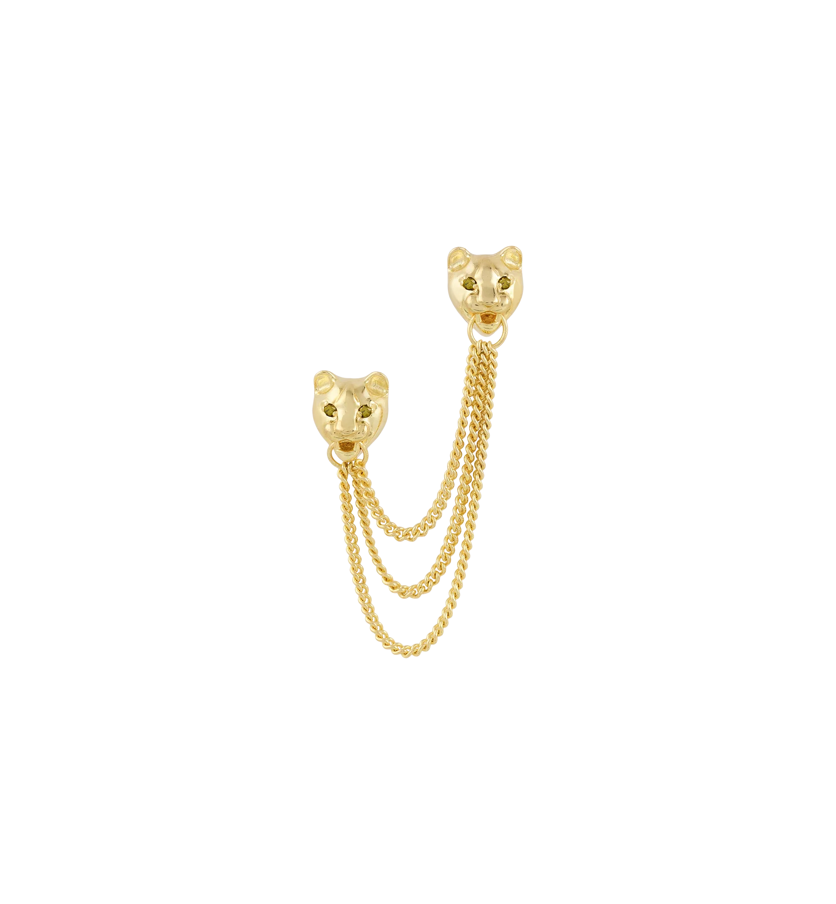 Single Show Cat Chain Stud