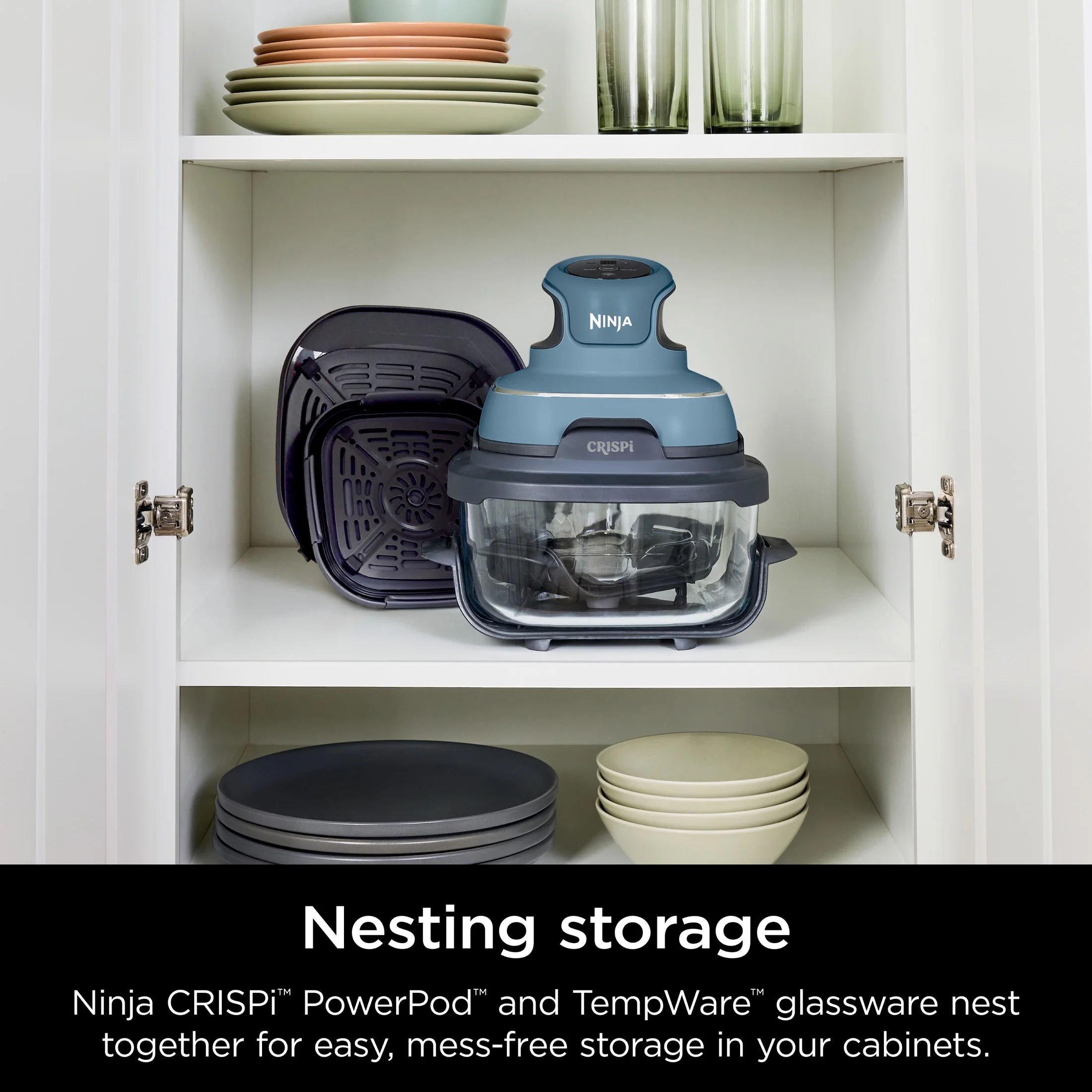 Ninja Crispi 3-in-1 Portable Glass Air Fryer Cooking System, 1500W, 4-Qt & 5-Cup TempWare Glass Containers with Storage Lids, Microwave, Freezer & Dishwasher Safe, White, FN100WH - Image 47