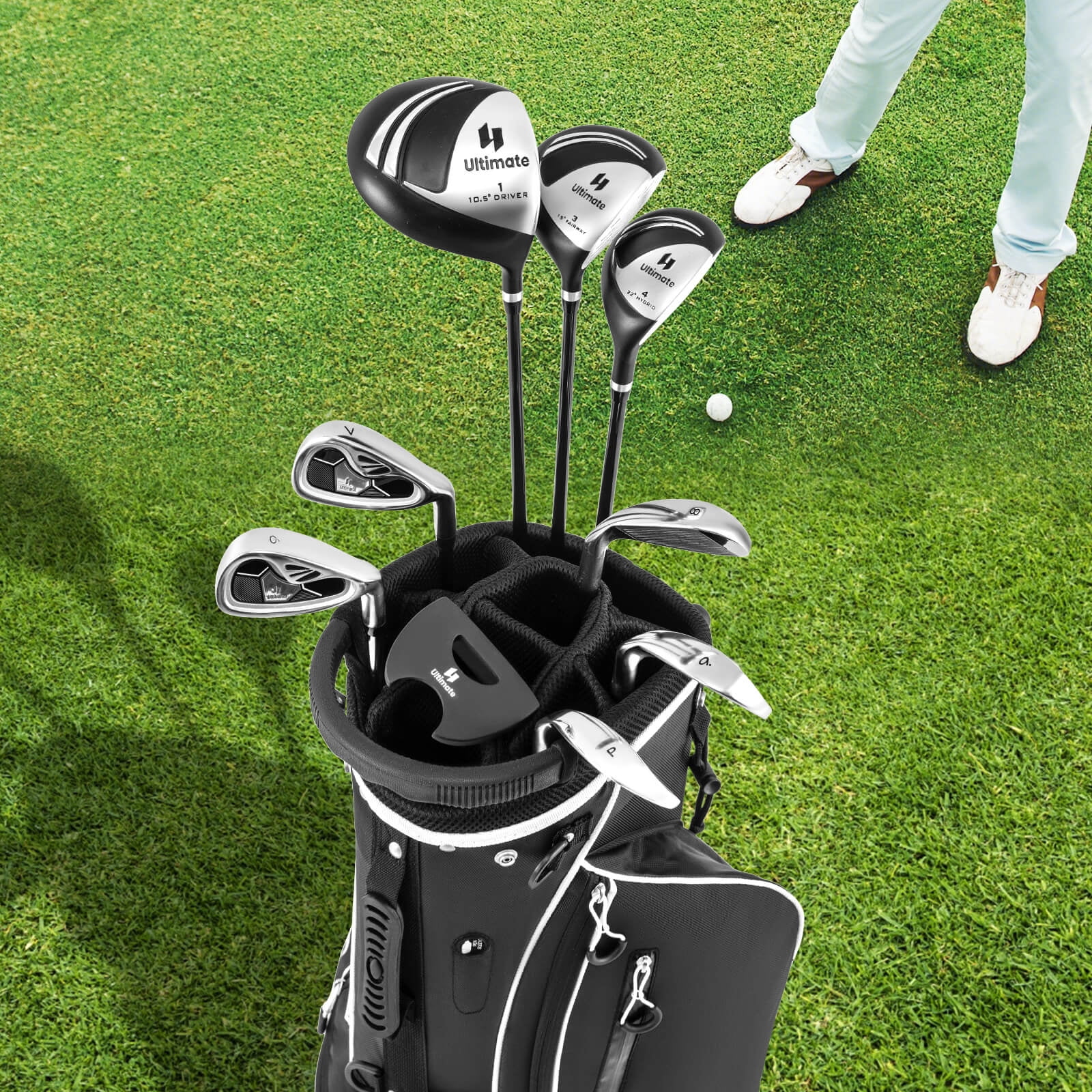 Costway Men's Complete Golf Clubs Package Set 10 Pieces Includes Alloy Driver - Image 15