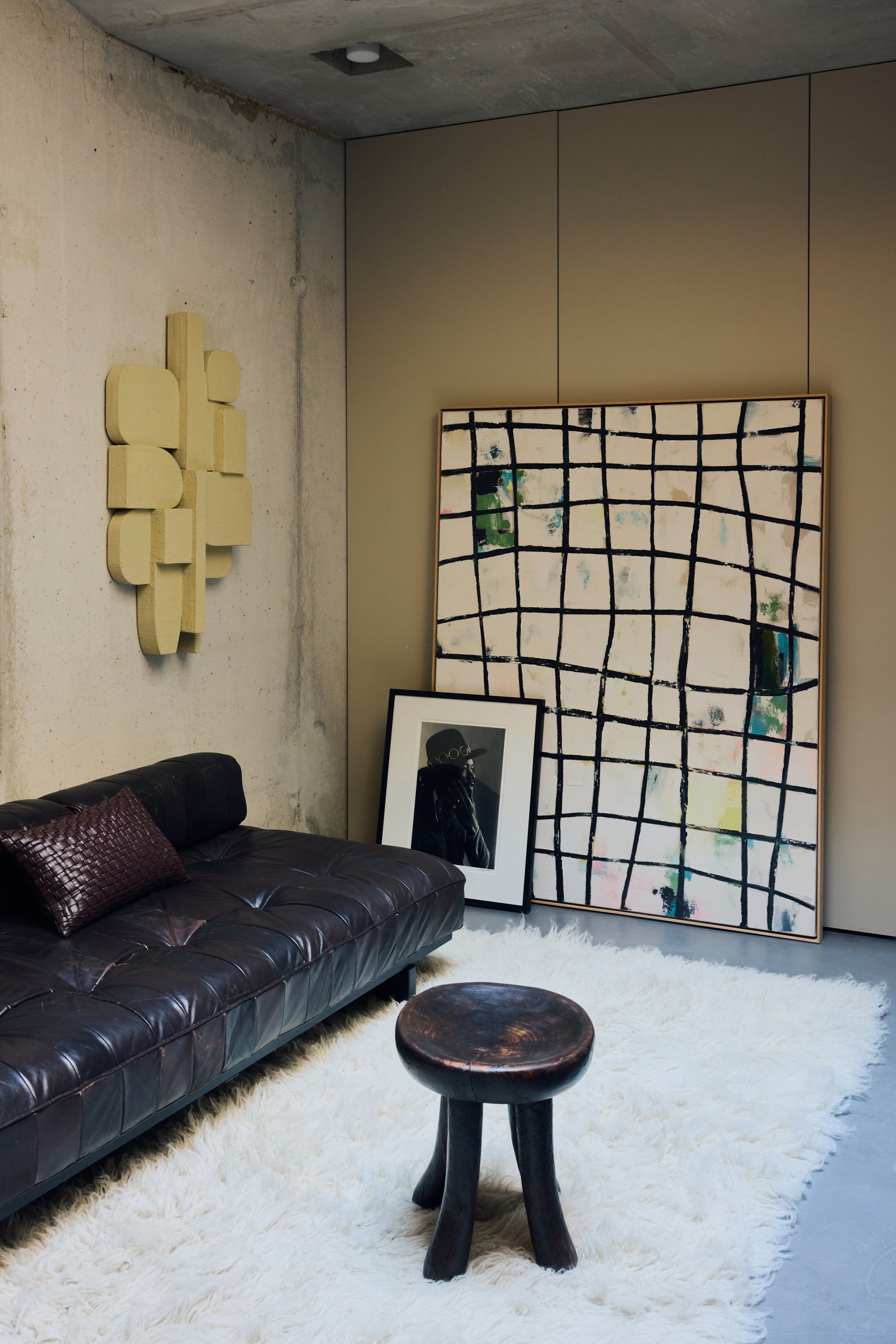 HKliving Framed Artwork Schilderij - 131 x 162 - Wired