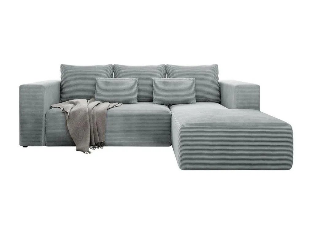 Sofá rinconero Alkifurniturees 116 Gris Función de descanso Caja de ropa de cama 255x161x91cm 60981NGTJ