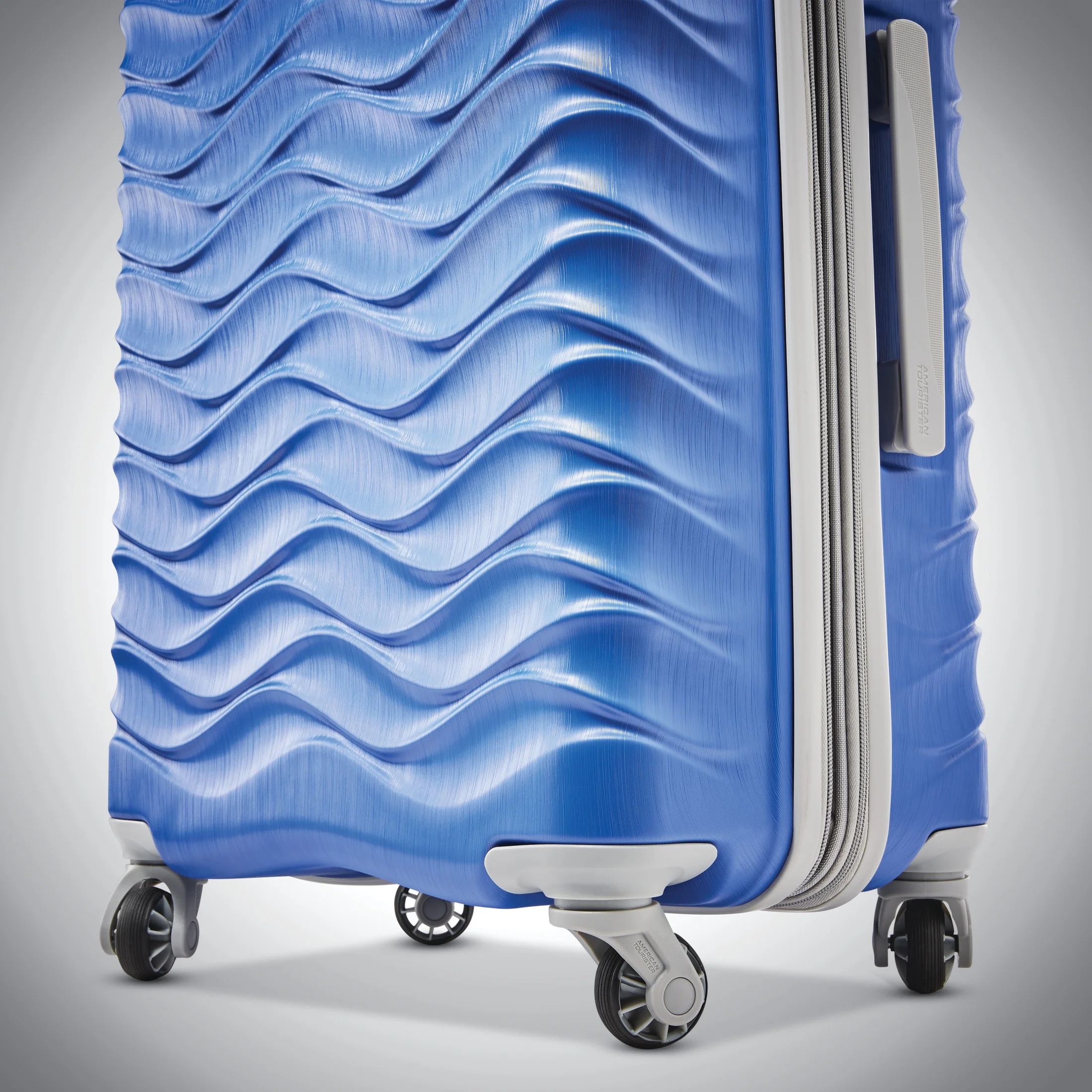 American Tourister Pirouette NXT Hardside Large Checked Luggage with Spinner Wheels - Ultramarine - Image 4