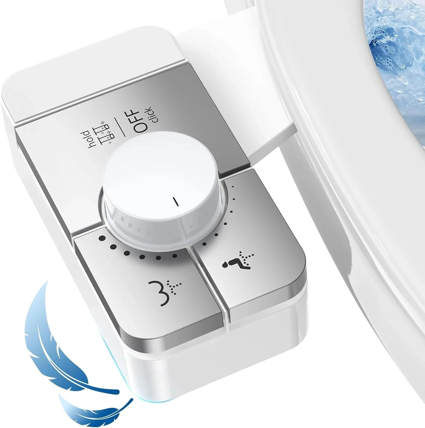 Veken Bidet Attachment for Toilet - Ultra-Slim Self Cleaning Fresh Cold Water Sprayer Bidets