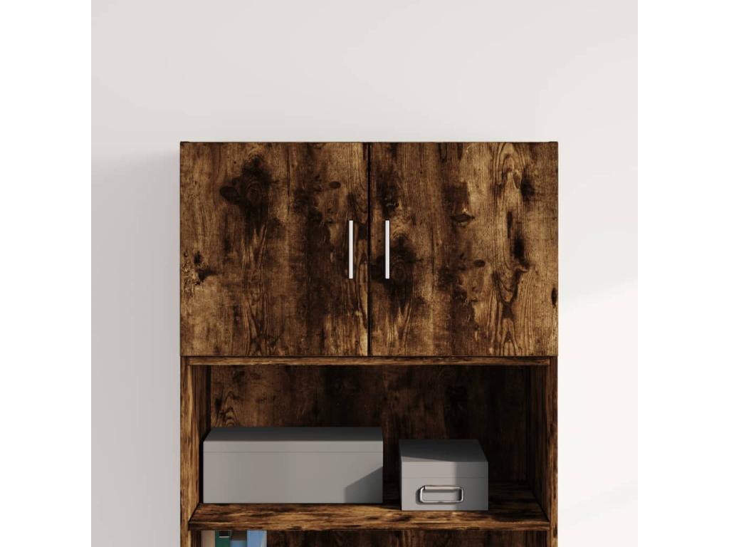 Armario de pared madera ingeniería roble ahumado 70x42 - 5x40 cm
