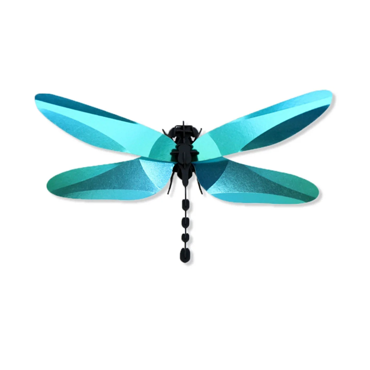 Trophée Origami Libellule Anisoptera - Vert caribéen brillant