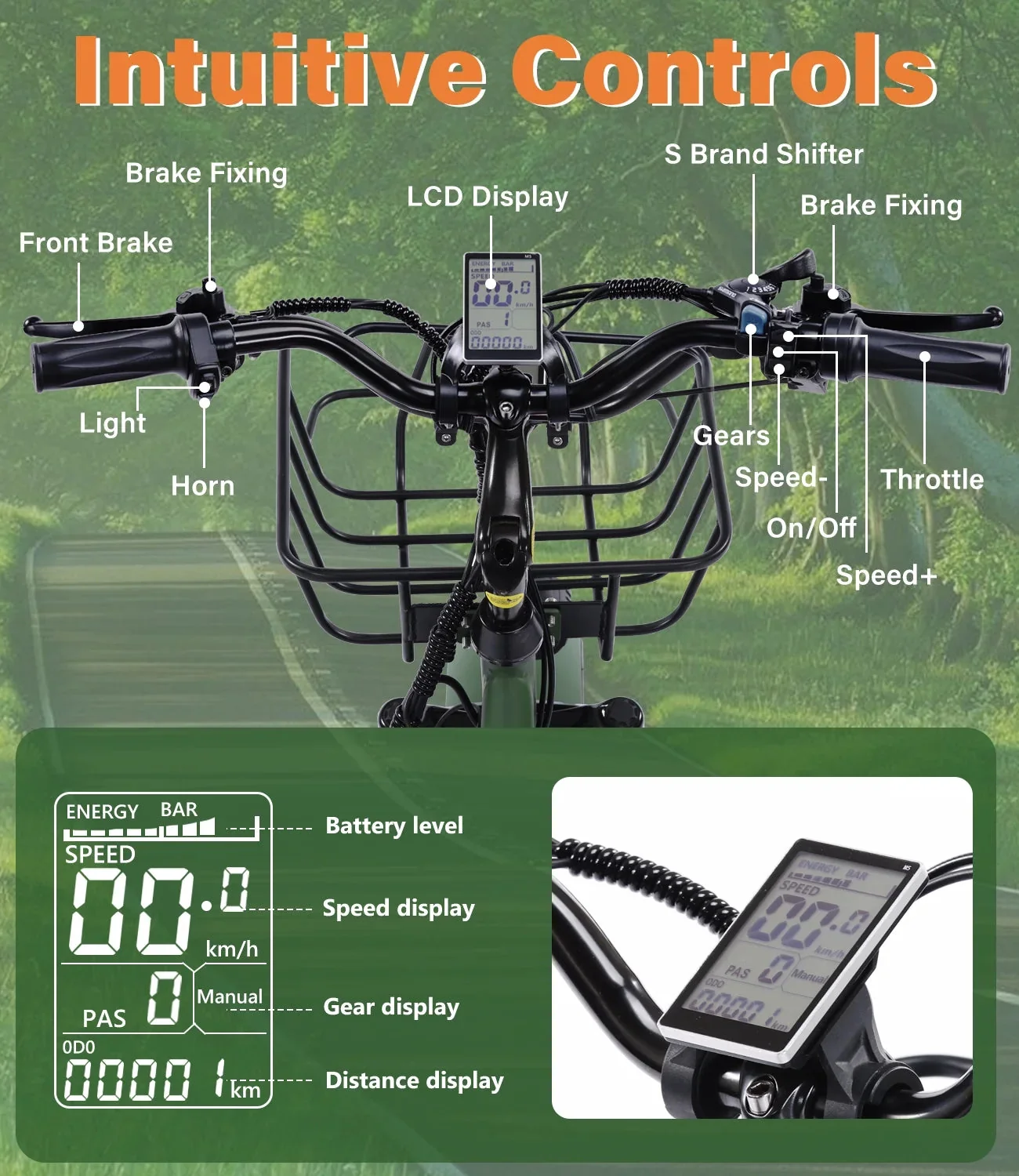 YEBEI Folding Electric Tricycle for Adults, 500W Motor, 48V15AH Lithium Battery, 20 x 4.0 in Fat Tires - Image 22 YEBEI Folding Electric Tricycle for Adults, 500W Motor, 48V15AH Lithium Battery, 20 x 4.0 in Fat Tires - Image 22