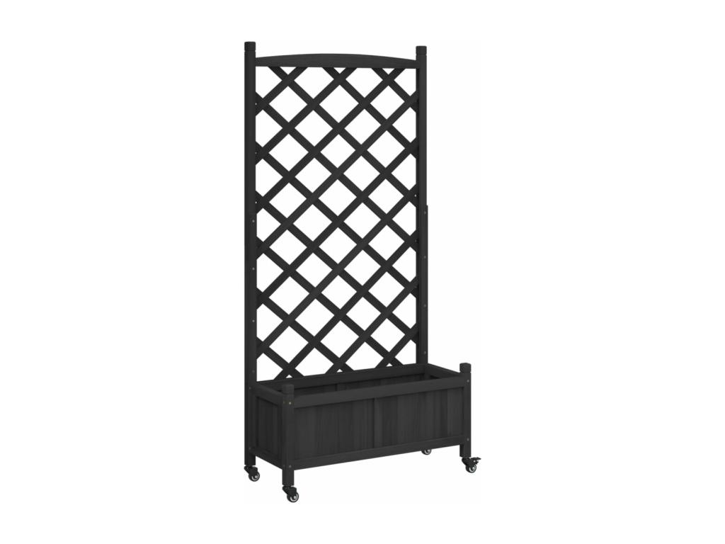 Con  nrejado y ruedas madera maciza de Decoratodo negro