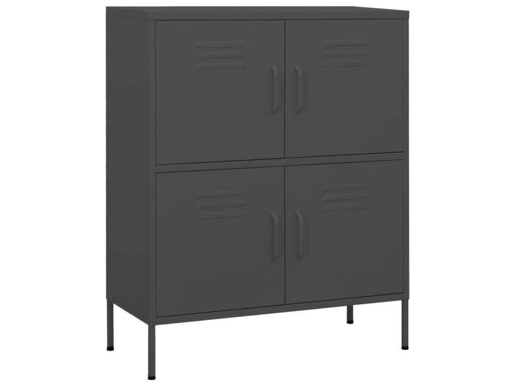 Armario de almacenamiento acero gris antracita 80x35x101 - 5 cm