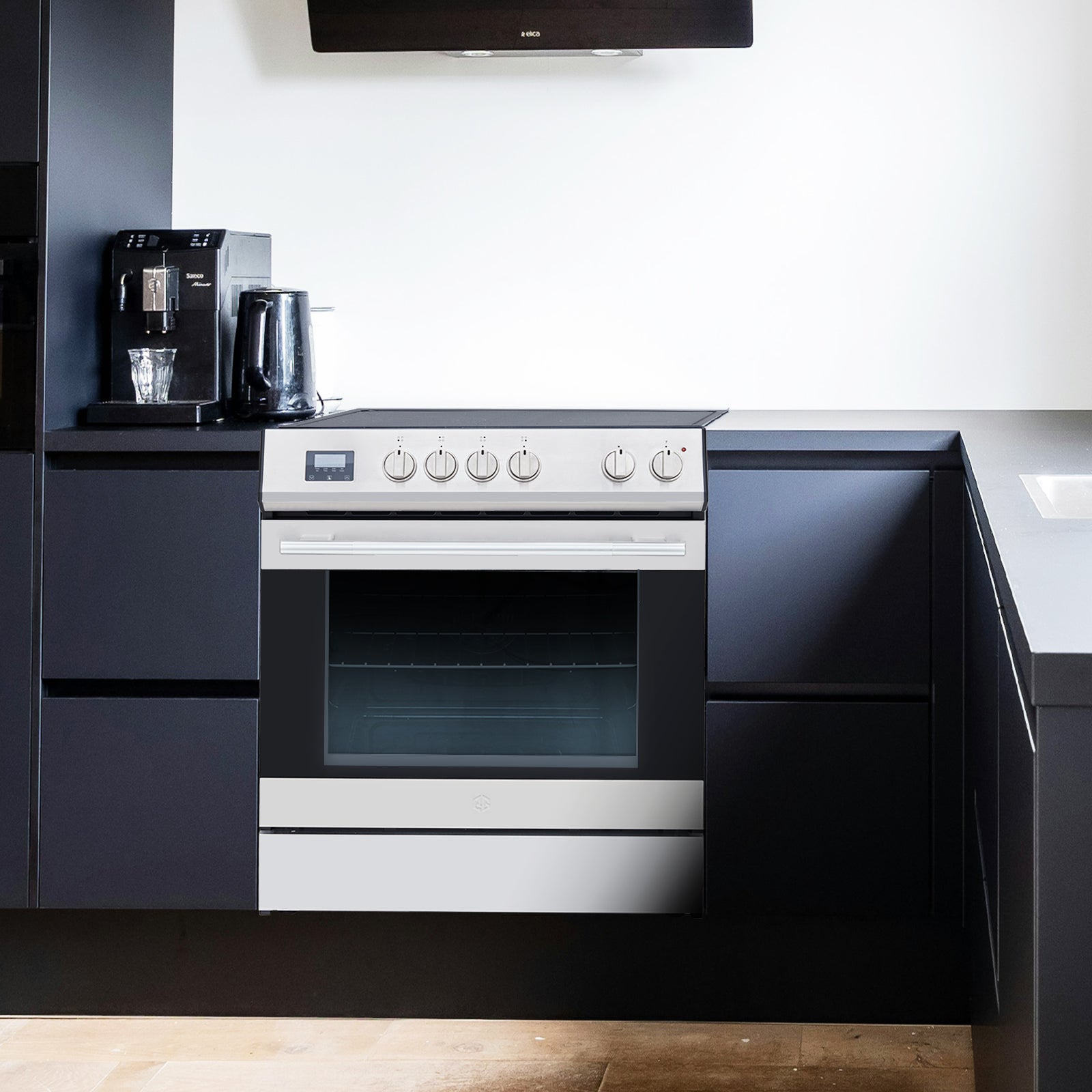 Front Control Electric Range Oven with 5 Cooktop Elements with 6 Cooking Power Options, Freestanding Oven, 5.0 cu. ft. Capacity Stainless Steel