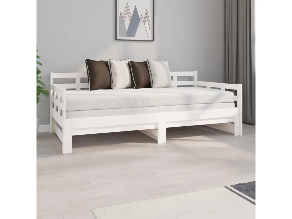 Sofá cama extraíble sin colchón blanco 2x(90x190) cm 09198OSBX