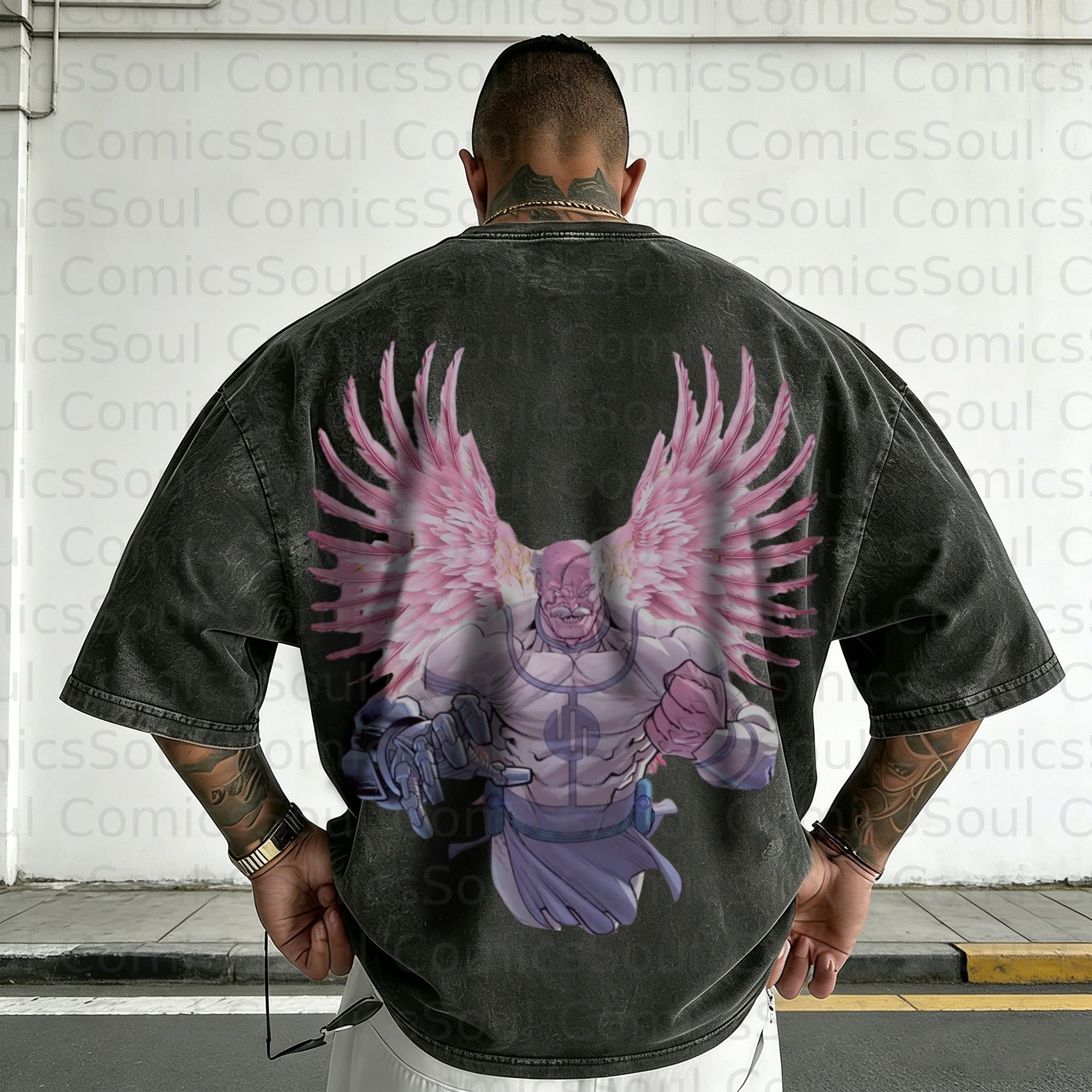 Unisex Anime Inspired Vintage Washed T-Shirt