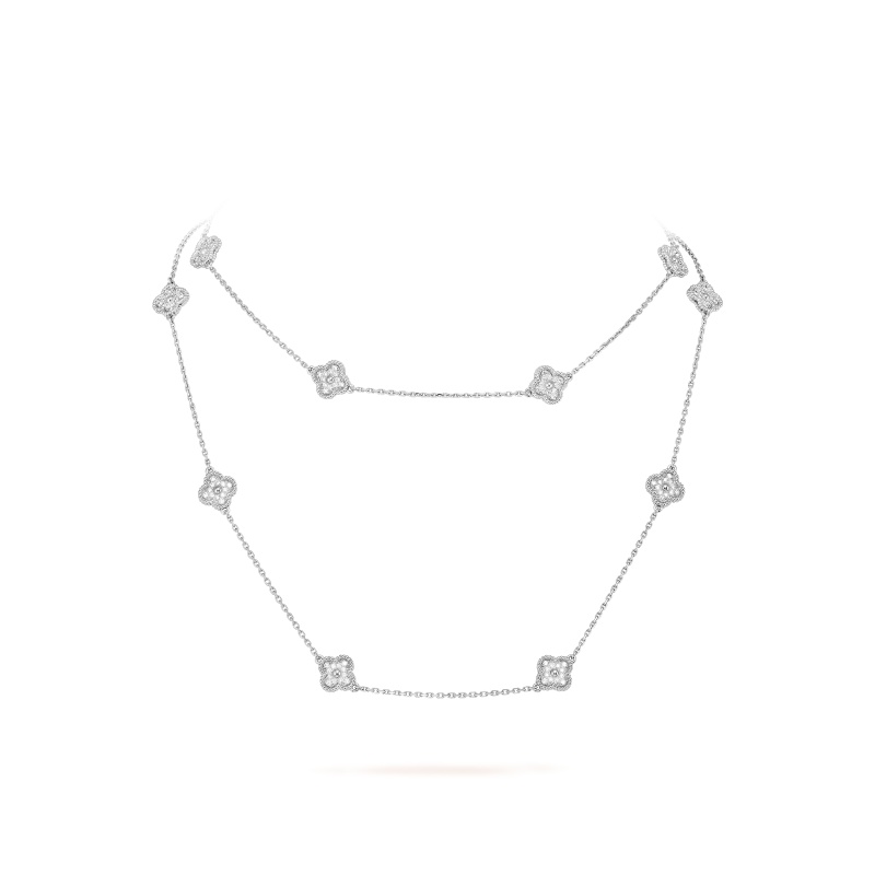 Replicate Sweet Alhambra long necklace, 16 motifs(1:1 replica) - Original Replica Club
