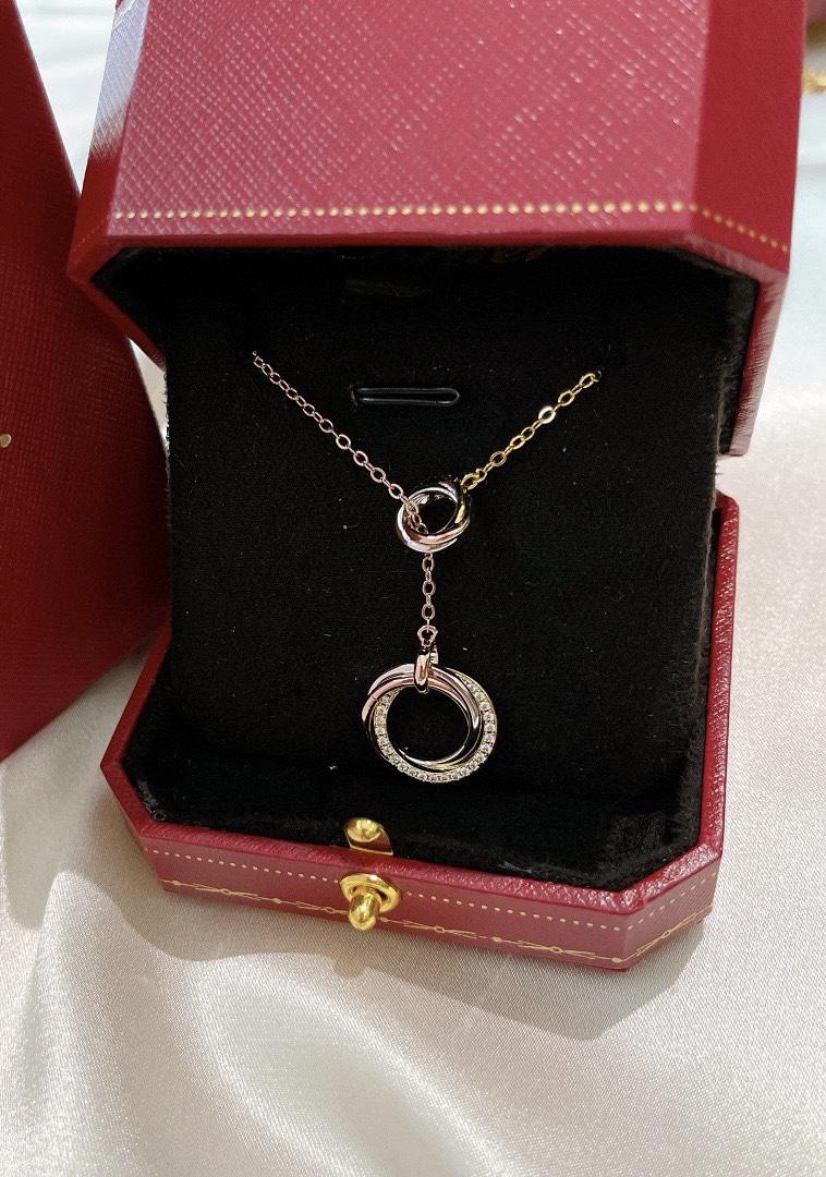 Cartier Three Colors Round Wrap Pendant Necklace - Original Replica Club