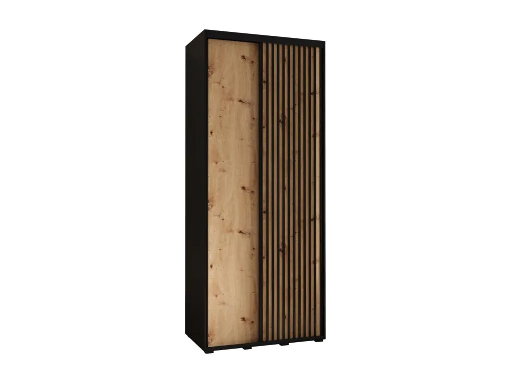 ARMARIO Habitarluz 1 DE PUERTAS CORREDERAS 235.2/120/60 2 puertas (negro/artisan) 15786SEDQ