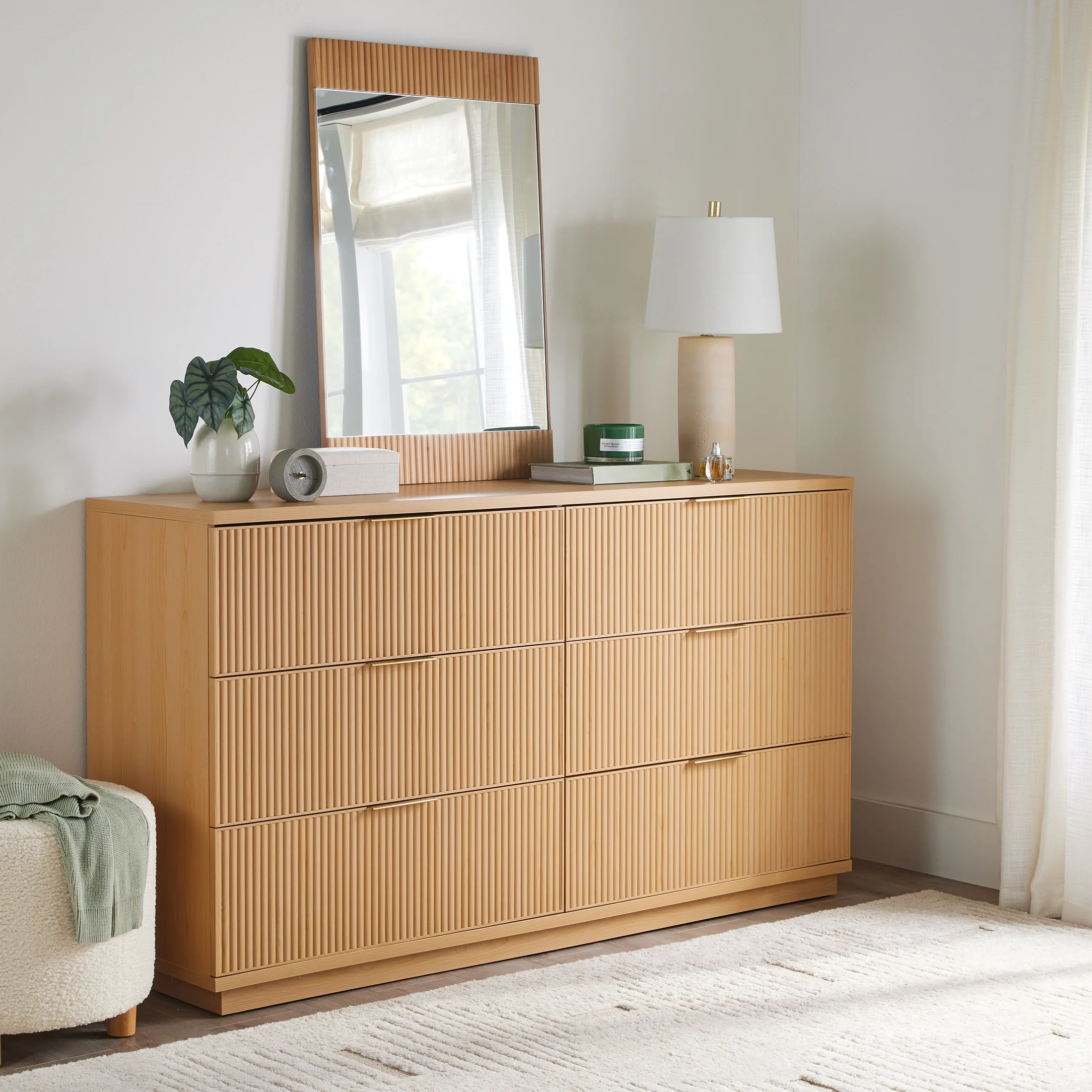 Better Homes and Gardens Lillian 6 Drawer Dresser, White - Image 19