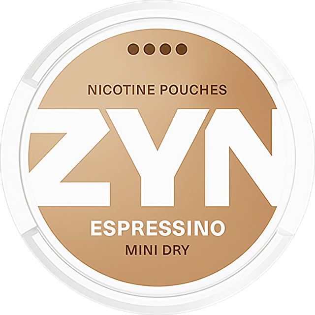 ZYN Espressino 6mg nicotine pouches — Slim Moist can with 20 normal mocha-coffee pouches