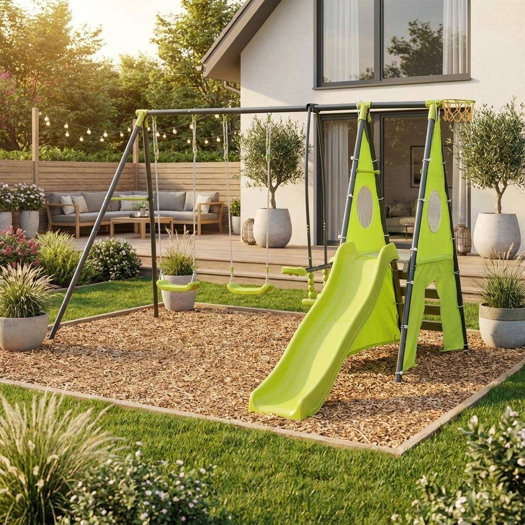 Libeccio - Parque infantil con columpio y tobogán
