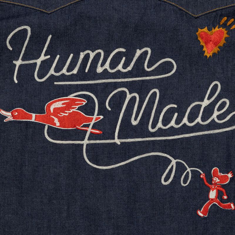 HUMAN MADE DENIM WESTERN SHIRT